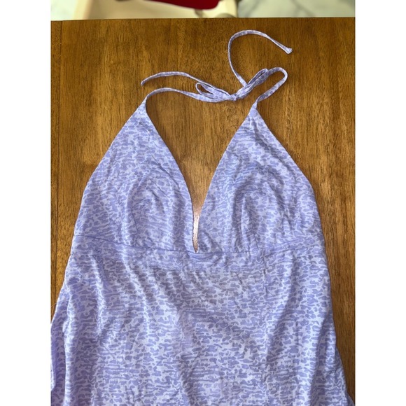 Lucky Brand Halter Swimsuit Coverup Purple Animal Print Sleeveless Casual Dress - Picture 3 of 7